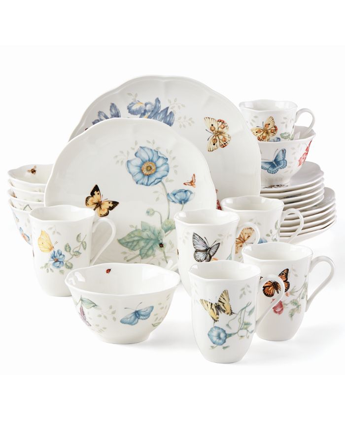 Lenox Butterfly Meadow 24PC Dinnerware Set Service for 6, Created for