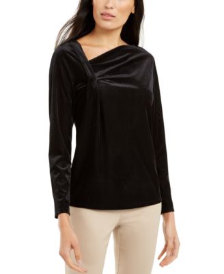 macys velvet tops