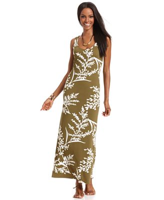 Sunny Leigh Dress, Sleeveless Floral-Print Maxi - Dresses - Women - Macy's