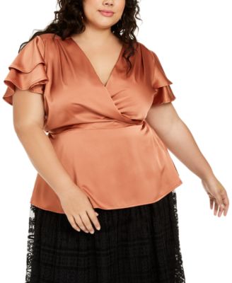 plus size satin top