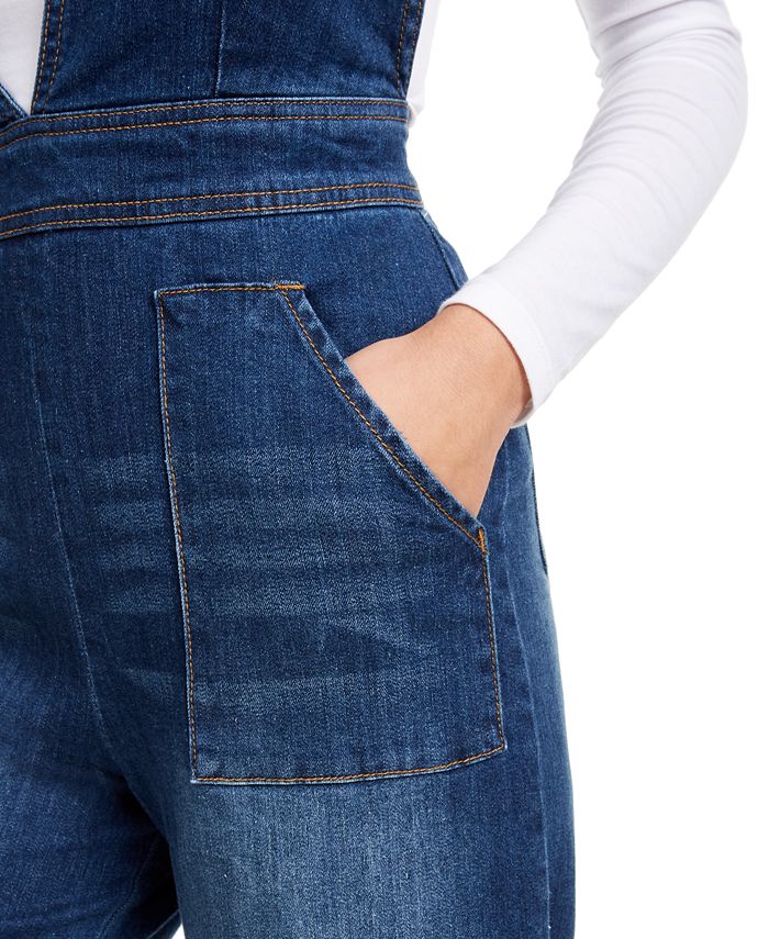 Dollhouse Juniors' Sleeveless VNeck Denim Jumpsuit & Reviews Shorts Juniors Macy's