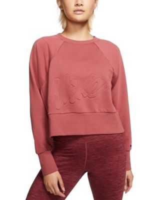 nike women's cropped sweatshirts