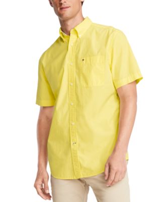 mens yellow tommy hilfiger shirt