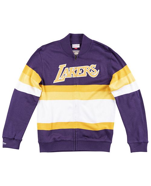 Mitchell Ness Men S Los Angeles Lakers Front Stripe Sweater Reviews Sports Fan Shop By Lids Men Macy S