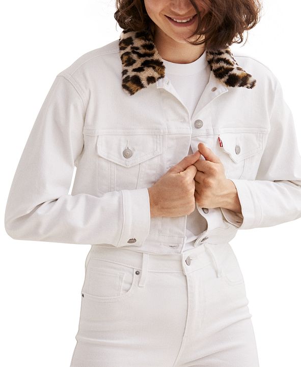 Levi's Women's Limited Cropped Denim Trucker Jacket