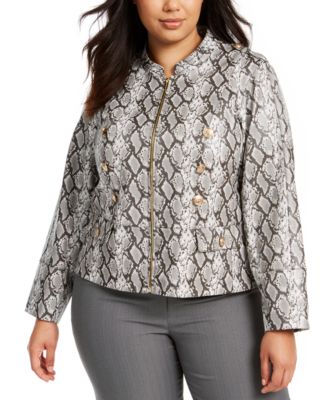 plus size snakeskin jacket