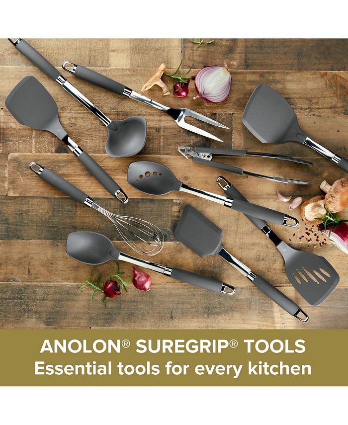 anolon 10 piece suregrip nylon nonstick kitchen utensil set