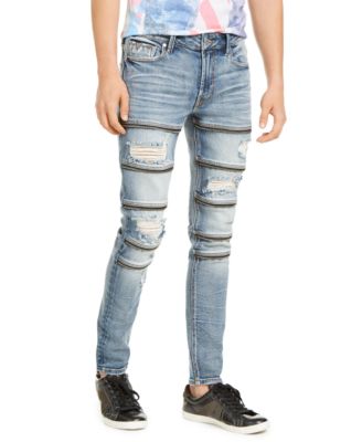 GUESS Men's Skinny-Fit Zipper Jeans 