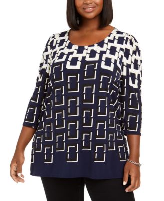 macys alfani tops plus size