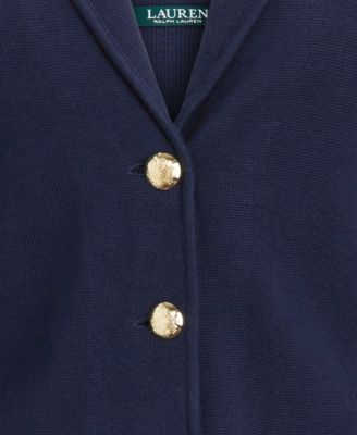 ralph lauren women's navy blazer gold buttons