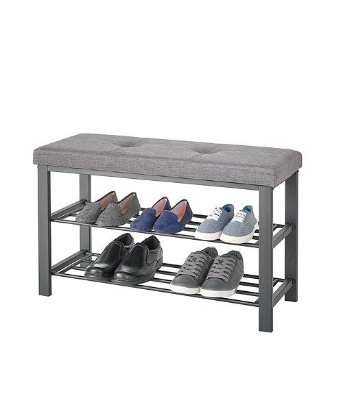 Neatfreak Fabric Upholstered Shoe Storage Bench Reviews Cleaning Organization Home Macy S