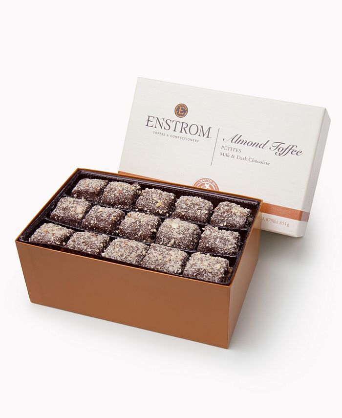 Enstrom Candies 30 Ounce Milk and Dark Chocolate Almond Toffee Petites & Reviews Food