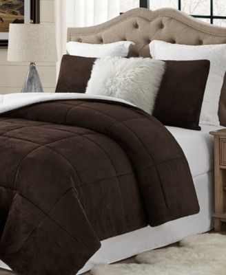 cathay home home reversible and sherpa comforter