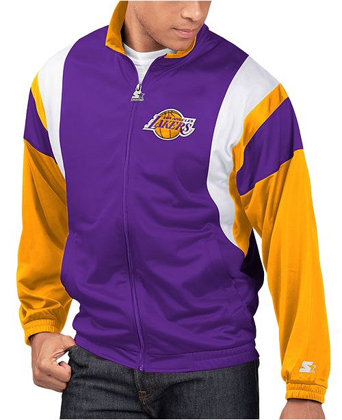 Starter Men S Los Angeles Lakers The Contender Track Jacket Reviews Sports Fan Shop By Lids Men Macy S