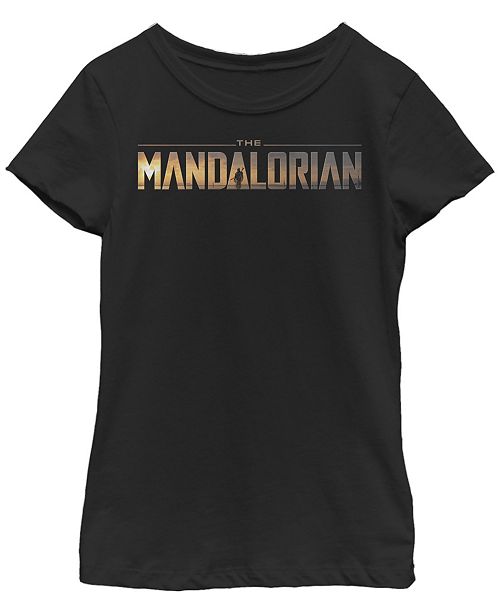 Star Wars Fifth Sun Big Girl S The Mandalorian Title Fill Logo Short Sleeve T Shirt Reviews Shirts Tops Kids Macy S