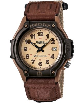 Мужские часы Casio Forester Tan с нейлоновым ремешком 41 мм