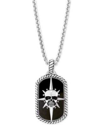 skull dog tag necklace
