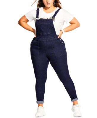 plus size jeans overalls