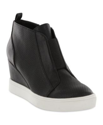 mia black wedge sneakers