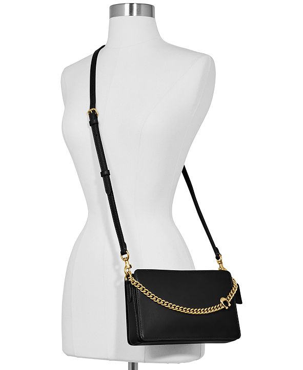 COACH Refined Calf Leather Signature Chain Crossbody & Reviews ...