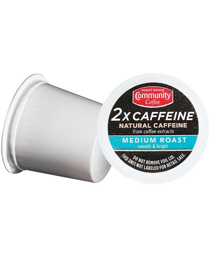Community Coffee 2X Caffeine Medium Roast Single Serve Pods, Keurig K