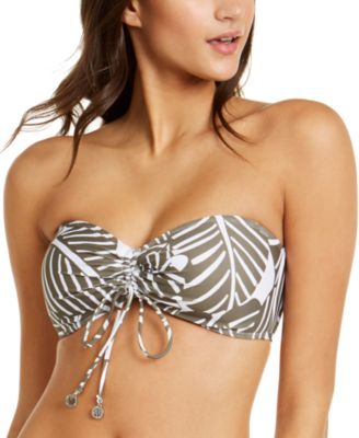 bandeau tie front bikini top