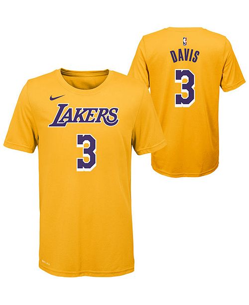 Nike Big Boys Anthony Davis Los Angeles Lakers Icon Name And Number T Shirt Reviews Sports Fan Shop By Lids Men Macy S