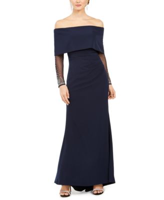 vince camuto navy gown