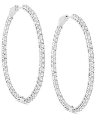 diamond hoop earrings gold