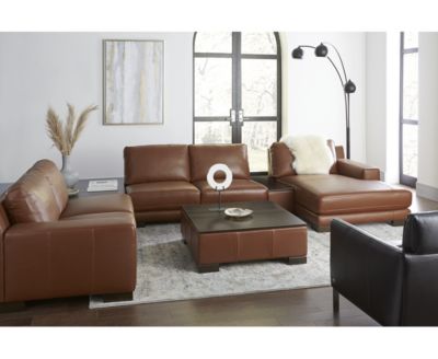 Macys Living Room Chair Deals 51, Kaleb Leather Sofa Macy S