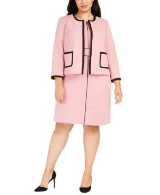 pink dress suit plus size