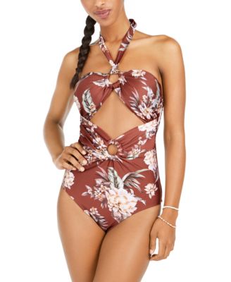 macy's one piece women's swimwear