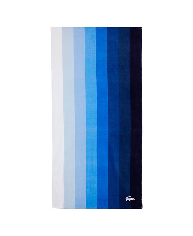 Lacoste Blue Waterfall Cotton 36" X 72" Beach Towel & Reviews Bath