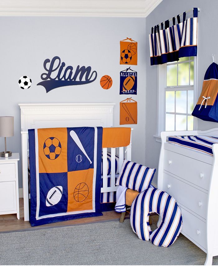 Pam Grace Creations Vintage Like Sports 13 Piece Crib Bedding Set Reviews Bed In A Bag Bed Bath Macy S
