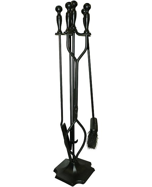 Shelterlogic Antique Cast Iron Fireplace 5 Piece Tool Set With Stand Reviews Cleaning Organization Home Macy S