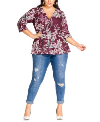City Chic Trendy Plus Size Winter Lily 