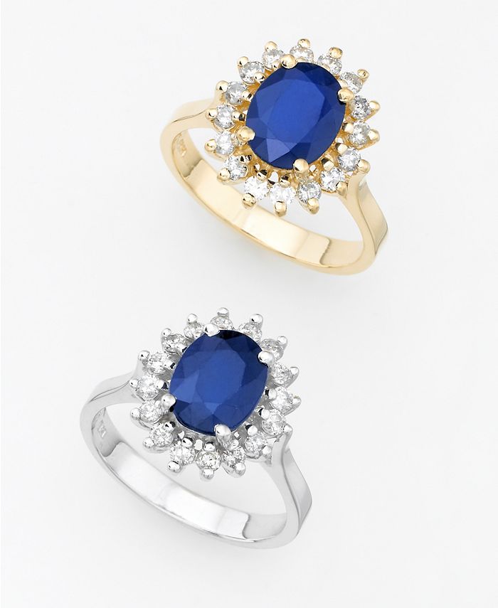 Effy 14K WG Pink Sapphire & Diamond Ring,Size 6 : The 