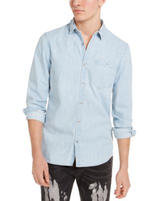 macys mens denim shirt