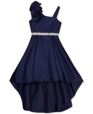 one shoulder kids dress