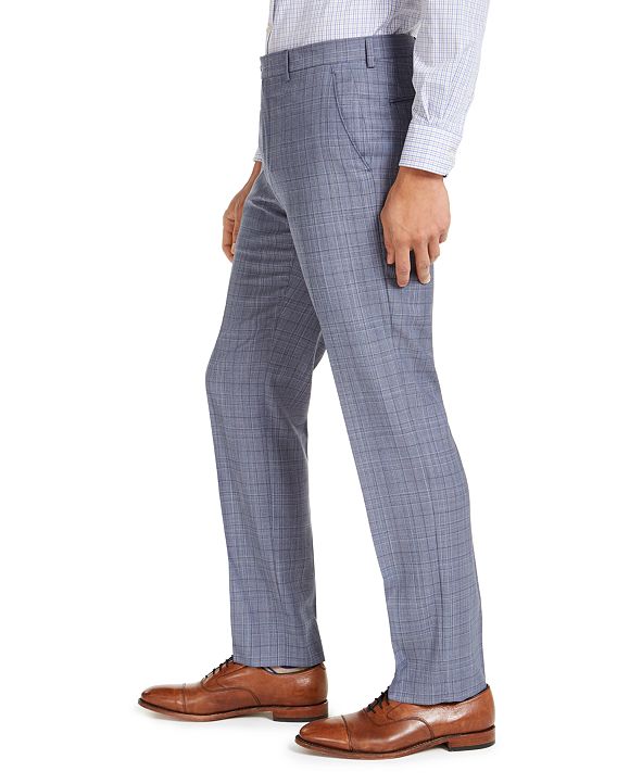 lauren ralph lauren navy plaid ultraflex dress pants