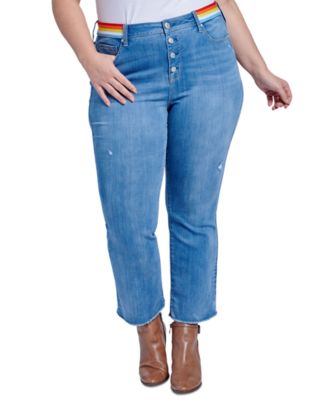 rainbow plus size jeans