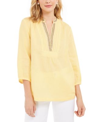 macys charter club linen tops