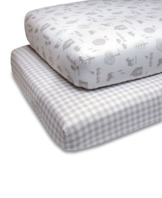 grey cot bed fitted sheet