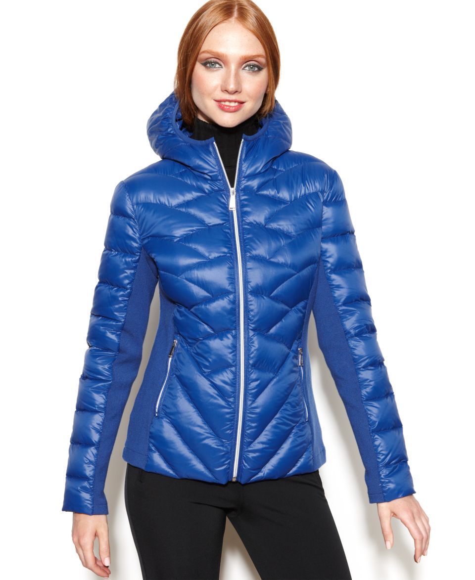 BCBGeneration Hooded Quilted Down Packable Puffer Coat   Coats   Women