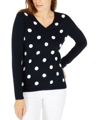 tommy hilfiger polka dot sweater