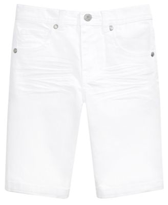 boys white denim shorts