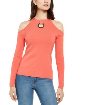 macys cold shoulder sweaters