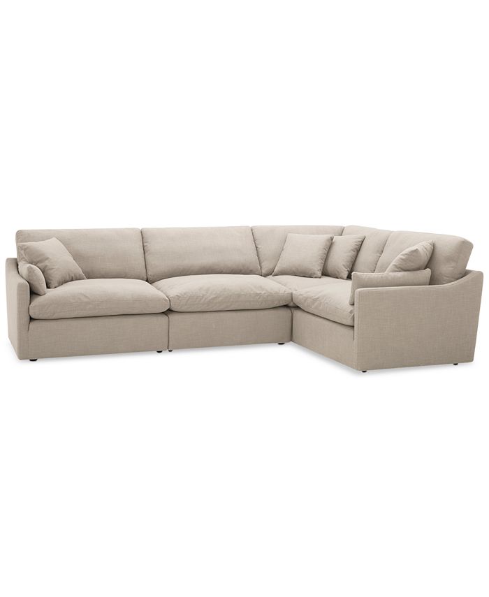 Furniture Joud 4Pc. Fabric "L" Shaped Modular Sofa, Created for Macy's & Reviews Furniture