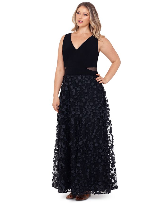 3d floral gown xscape