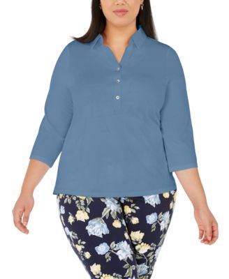 macy's charter club plus size tops